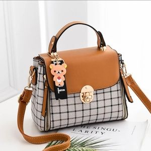 Square Plaid Handbag